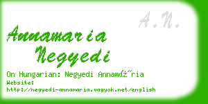 annamaria negyedi business card